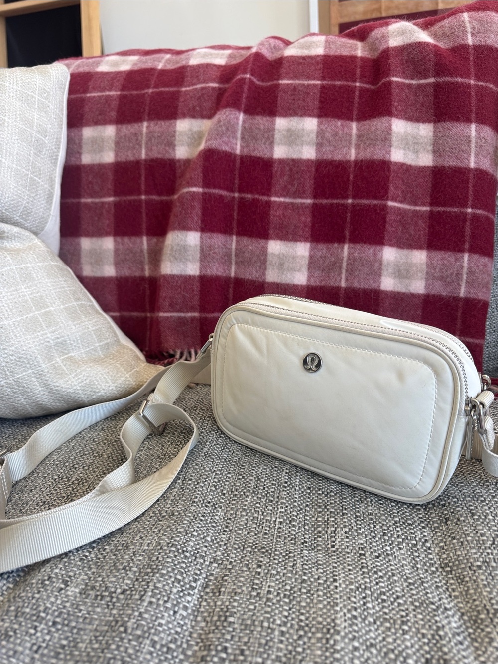 lululemon athletica Cream Crossbody Bag with Adjustable Strap
